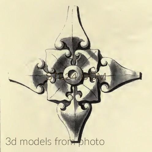 Розетки (ROSETTE_1484 -  | 3D model 3DSMAX / OBJ / STL) 3D модель для ЧПУ станка